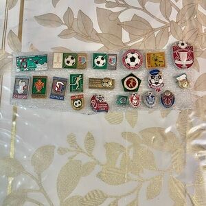 Lot of 20 VTG Soviet-era  football sports pins/badges Championship USSR